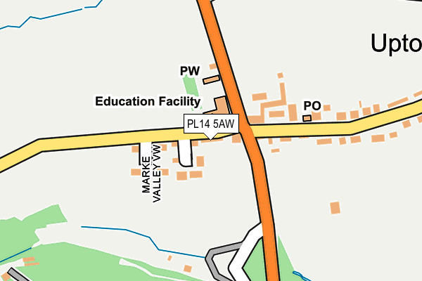 PL14 5AW map - OS OpenMap – Local (Ordnance Survey)