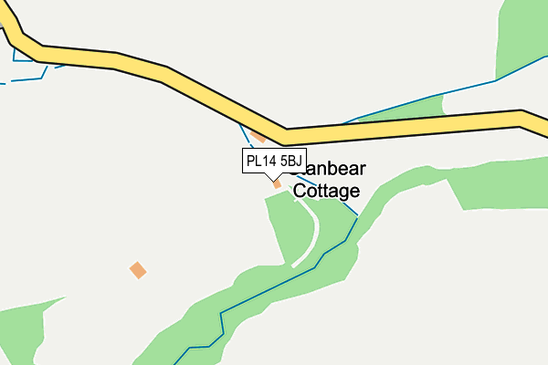 PL14 5BJ map - OS OpenMap – Local (Ordnance Survey)