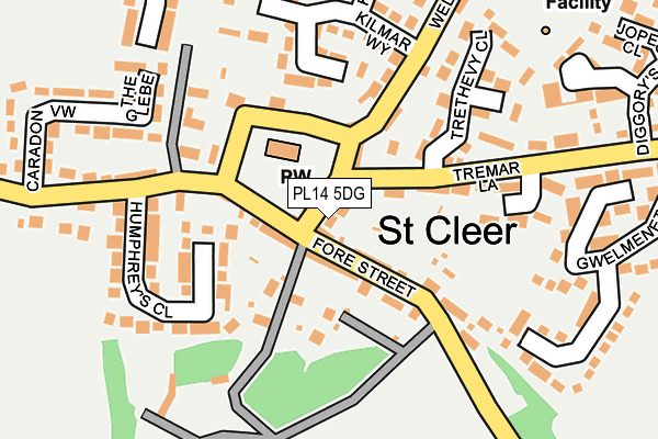 PL14 5DG map - OS OpenMap – Local (Ordnance Survey)