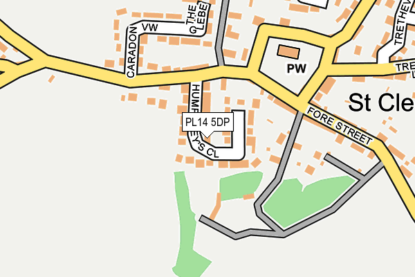 PL14 5DP map - OS OpenMap – Local (Ordnance Survey)