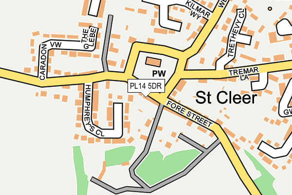 PL14 5DR map - OS OpenMap – Local (Ordnance Survey)