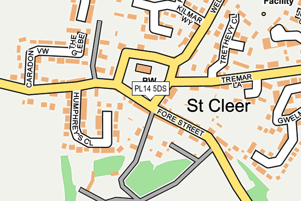 PL14 5DS map - OS OpenMap – Local (Ordnance Survey)