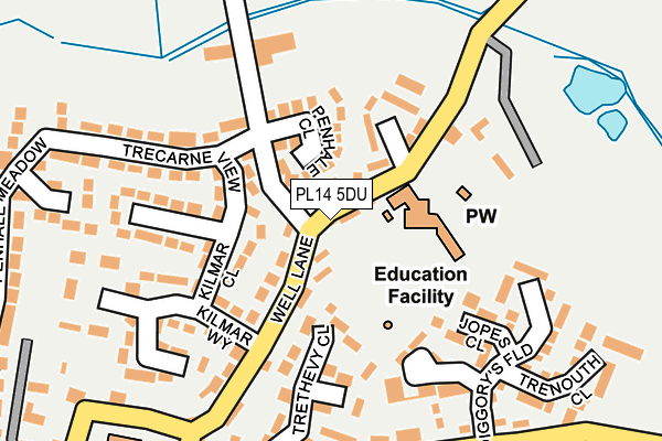 PL14 5DU map - OS OpenMap – Local (Ordnance Survey)