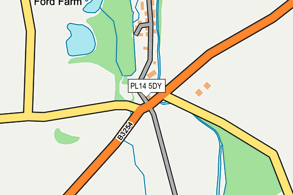 PL14 5DY map - OS OpenMap – Local (Ordnance Survey)