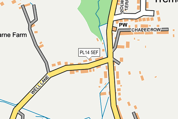 PL14 5EF map - OS OpenMap – Local (Ordnance Survey)