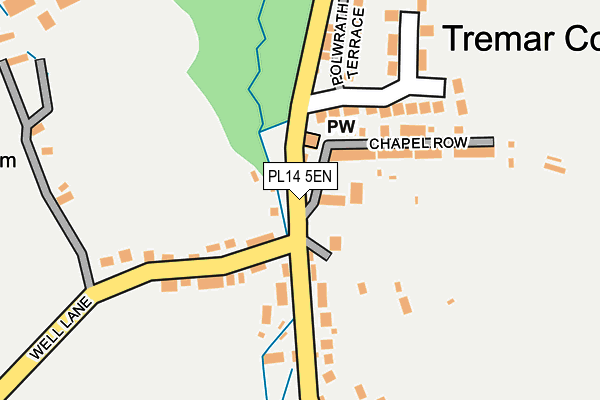 PL14 5EN map - OS OpenMap – Local (Ordnance Survey)