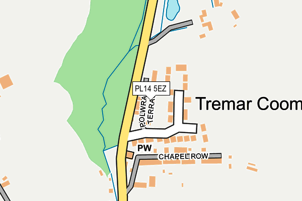 PL14 5EZ map - OS OpenMap – Local (Ordnance Survey)