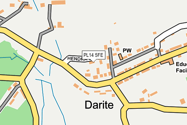 PL14 5FE map - OS OpenMap – Local (Ordnance Survey)