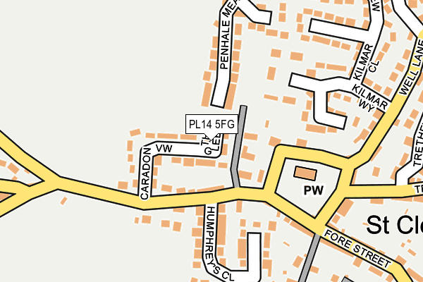 PL14 5FG map - OS OpenMap – Local (Ordnance Survey)