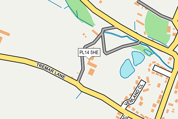 PL14 5HE map - OS OpenMap – Local (Ordnance Survey)