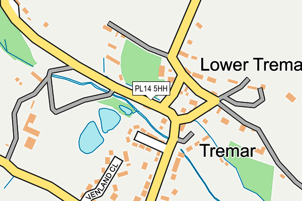 PL14 5HH map - OS OpenMap – Local (Ordnance Survey)