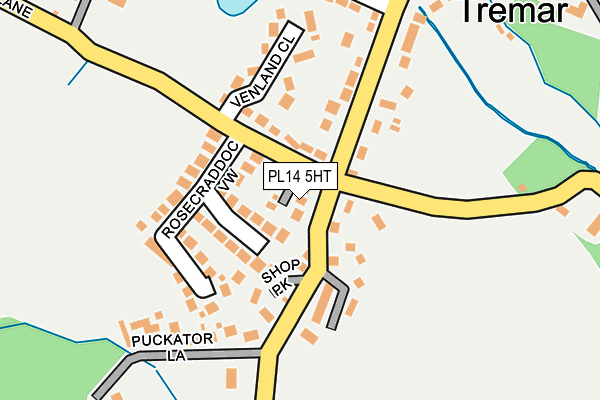 PL14 5HT map - OS OpenMap – Local (Ordnance Survey)