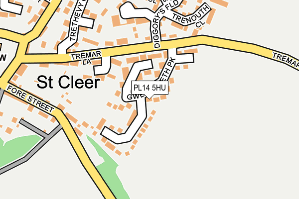 PL14 5HU map - OS OpenMap – Local (Ordnance Survey)
