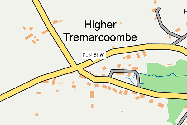 PL14 5HW map - OS OpenMap – Local (Ordnance Survey)