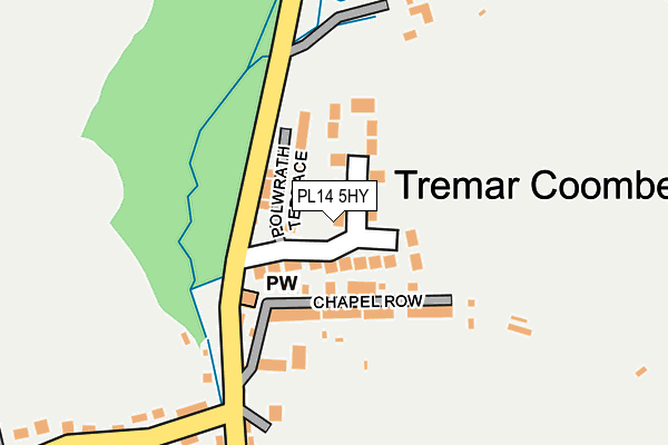 PL14 5HY map - OS OpenMap – Local (Ordnance Survey)