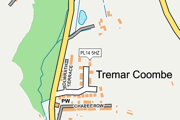 PL14 5HZ map - OS OpenMap – Local (Ordnance Survey)