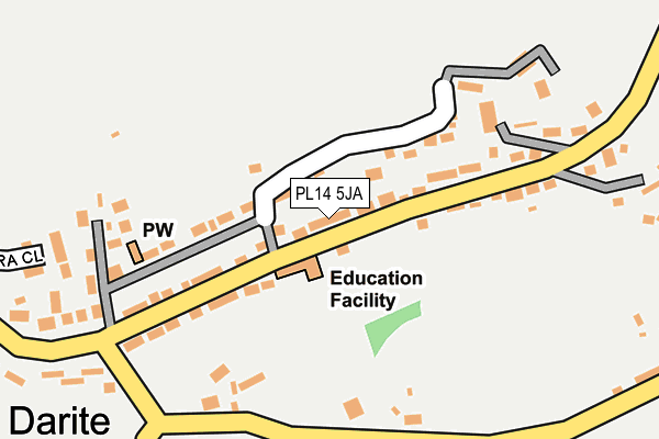 PL14 5JA map - OS OpenMap – Local (Ordnance Survey)