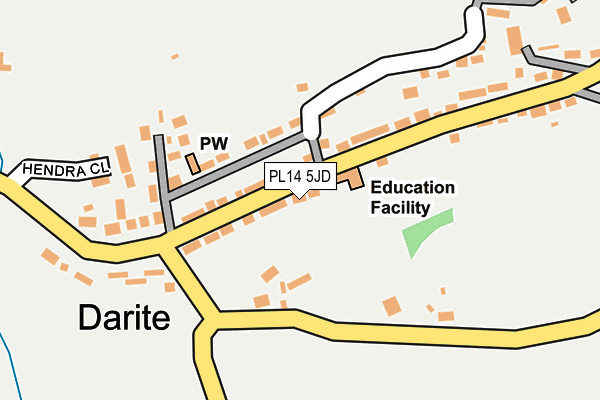 PL14 5JD map - OS OpenMap – Local (Ordnance Survey)