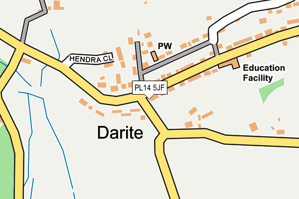 PL14 5JF map - OS OpenMap – Local (Ordnance Survey)