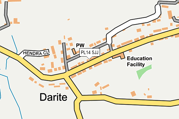 PL14 5JJ map - OS OpenMap – Local (Ordnance Survey)