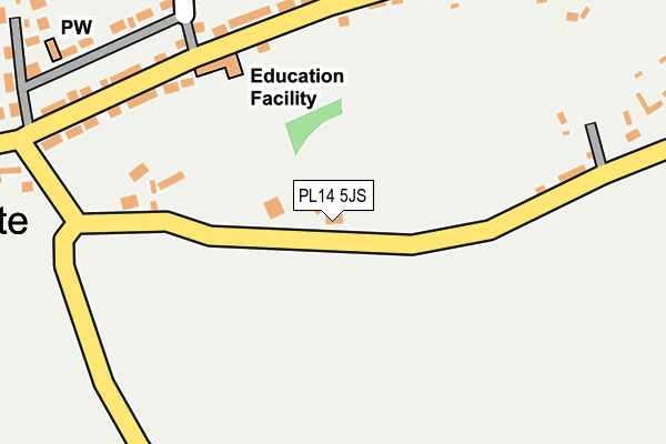 PL14 5JS map - OS OpenMap – Local (Ordnance Survey)