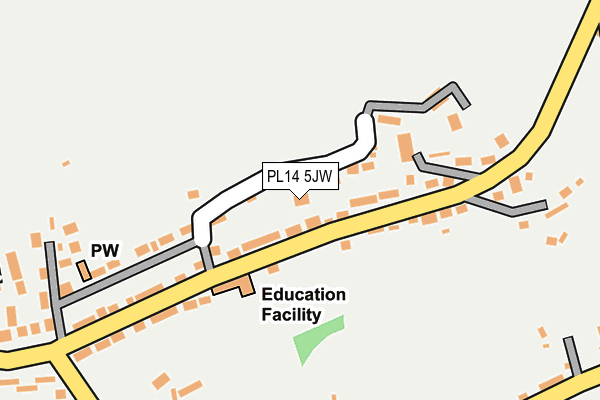 PL14 5JW map - OS OpenMap – Local (Ordnance Survey)