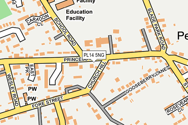 PL14 5NG map - OS OpenMap – Local (Ordnance Survey)