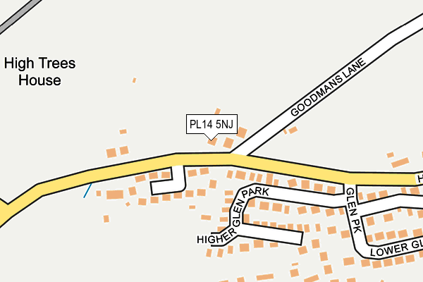 PL14 5NJ map - OS OpenMap – Local (Ordnance Survey)