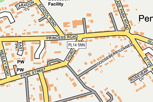 PL14 5NN map - OS OpenMap – Local (Ordnance Survey)