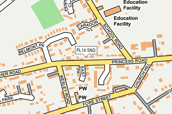 PL14 5NQ map - OS OpenMap – Local (Ordnance Survey)