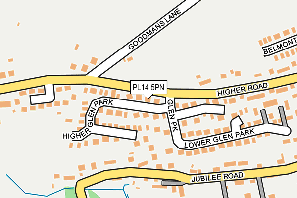 PL14 5PN map - OS OpenMap – Local (Ordnance Survey)