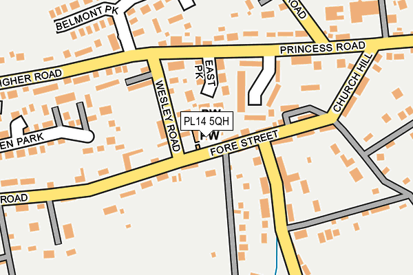 PL14 5QH map - OS OpenMap – Local (Ordnance Survey)