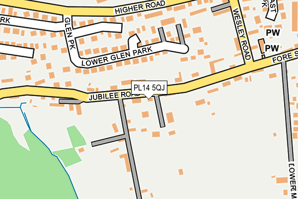 PL14 5QJ map - OS OpenMap – Local (Ordnance Survey)