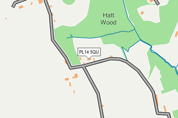 PL14 5QU map - OS OpenMap – Local (Ordnance Survey)