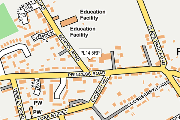PL14 5RP map - OS OpenMap – Local (Ordnance Survey)