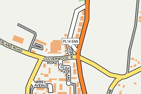 PL14 6AN map - OS OpenMap – Local (Ordnance Survey)