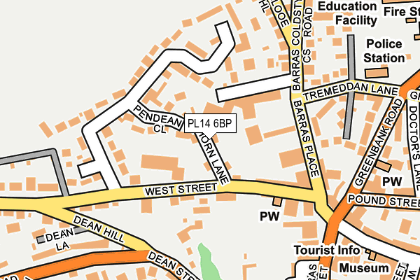 PL14 6BP map - OS OpenMap – Local (Ordnance Survey)