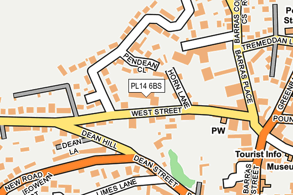 PL14 6BS map - OS OpenMap – Local (Ordnance Survey)