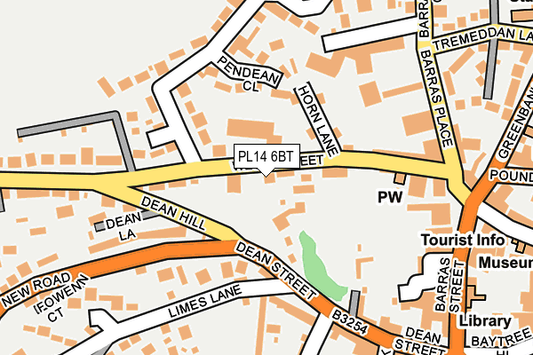 PL14 6BT map - OS OpenMap – Local (Ordnance Survey)
