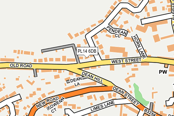 PL14 6DB map - OS OpenMap – Local (Ordnance Survey)