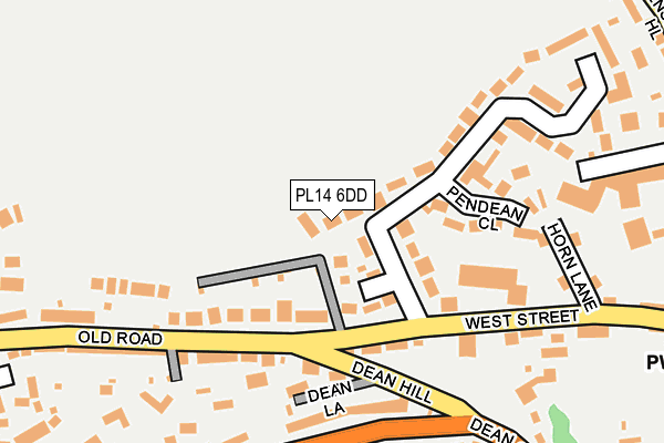 PL14 6DD map - OS OpenMap – Local (Ordnance Survey)