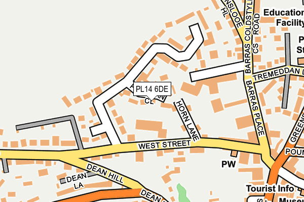 PL14 6DE map - OS OpenMap – Local (Ordnance Survey)