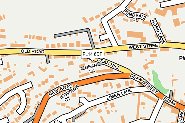 PL14 6DF map - OS OpenMap – Local (Ordnance Survey)