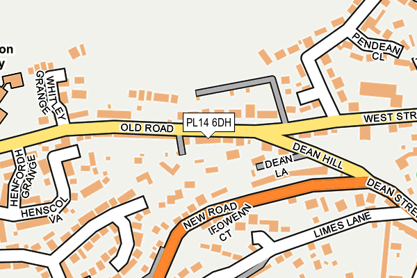 PL14 6DH map - OS OpenMap – Local (Ordnance Survey)