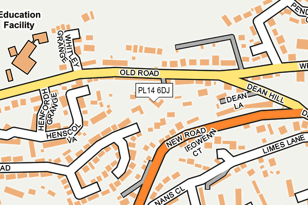 PL14 6DJ map - OS OpenMap – Local (Ordnance Survey)