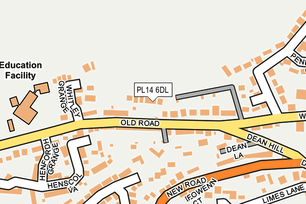 PL14 6DL map - OS OpenMap – Local (Ordnance Survey)