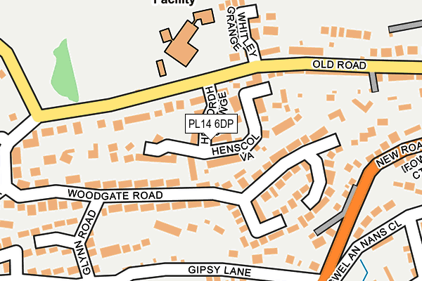 PL14 6DP map - OS OpenMap – Local (Ordnance Survey)