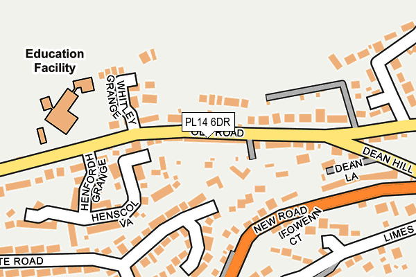 PL14 6DR map - OS OpenMap – Local (Ordnance Survey)