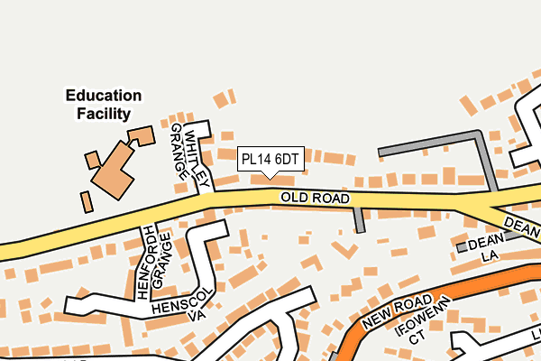 PL14 6DT map - OS OpenMap – Local (Ordnance Survey)
