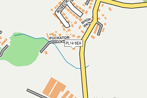 PL14 6EA map - OS OpenMap – Local (Ordnance Survey)